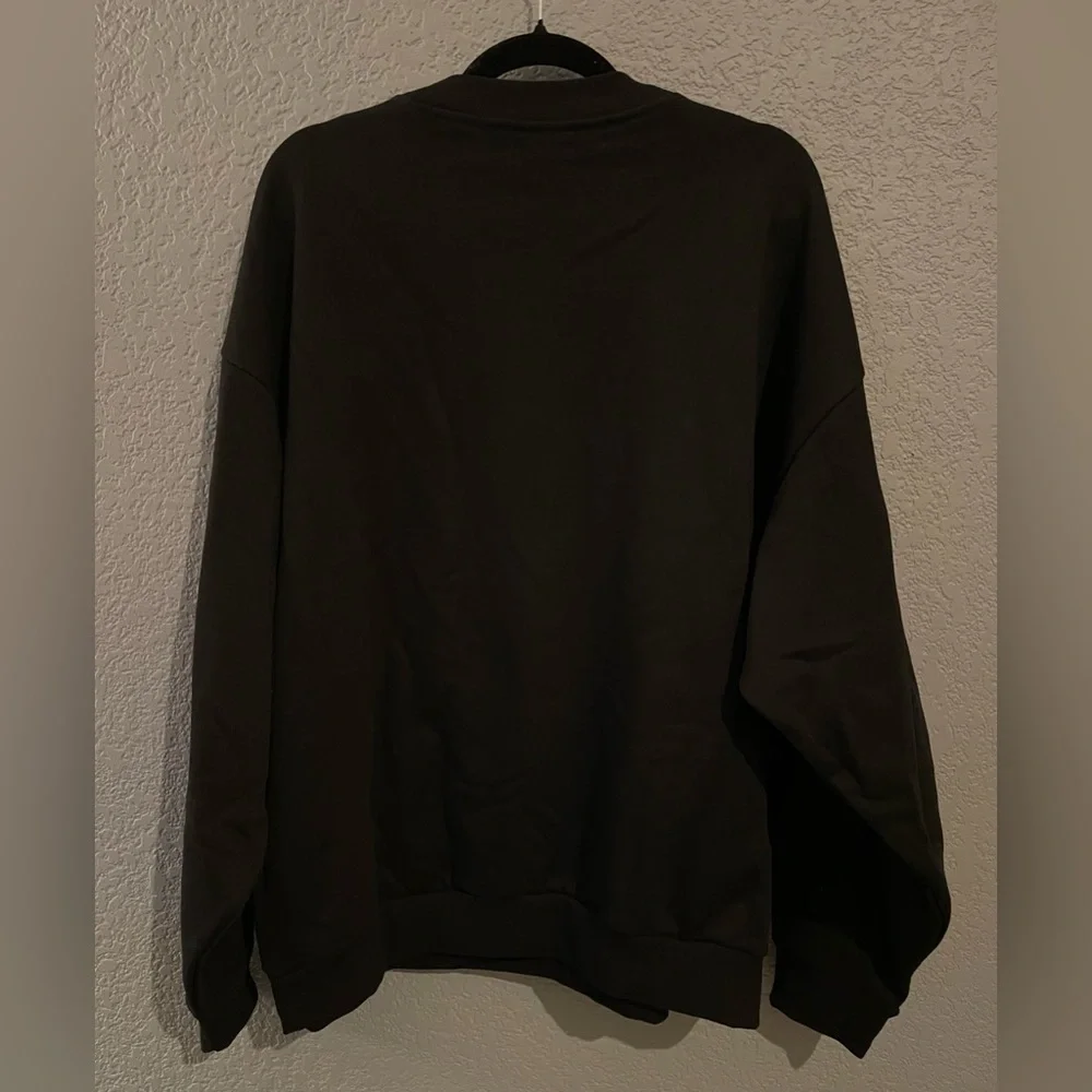 Alo Yoga NWT Accolade Crew Neck Pullover Black Size L Oversized